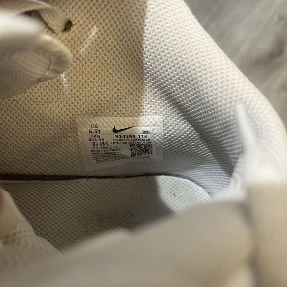 NIKE AIR FORCE 1 RETRO HIGH TOPS BOYS YOUTH WHITE LEATHER 314195-113  SIZE 6.5 - Picture 7 of 8